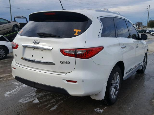 5N1CL0MMXEC545786 - 2014 INFINITI QX60 HYBRI WHITE photo 4