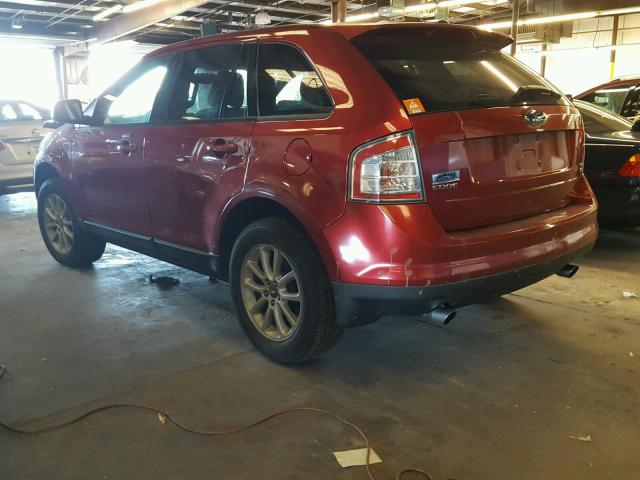 2FMDK48C37BA97281 - 2007 FORD EDGE SEL MAROON photo 3