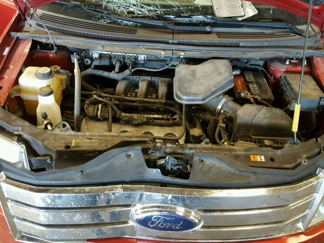 2FMDK48C37BA97281 - 2007 FORD EDGE SEL MAROON photo 7