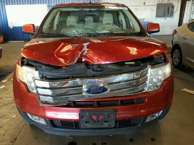 2FMDK48C37BA97281 - 2007 FORD EDGE SEL MAROON photo 9