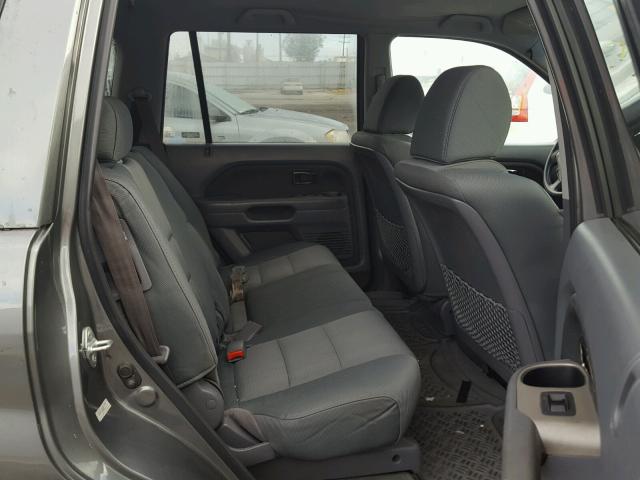 5FNYF28208B015713 - 2008 HONDA PILOT VP GRAY photo 6