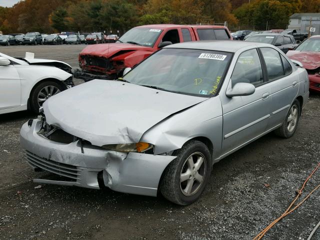 3N1CB51D82L641637 - 2002 NISSAN SENTRA XE SILVER photo 2