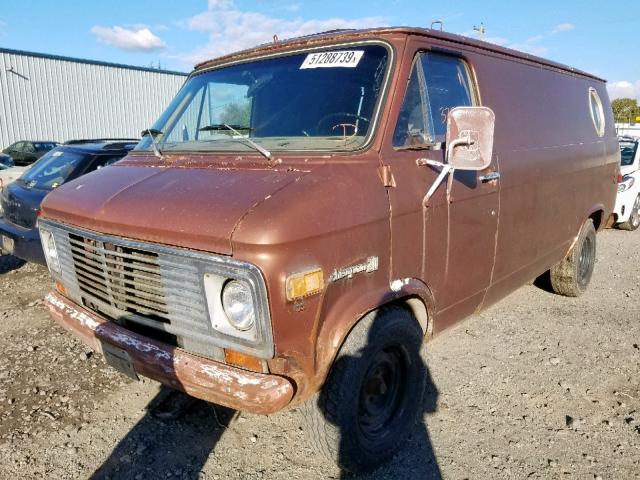 CGY2554104472 - 1975 CHEVROLET VAN BROWN photo 2