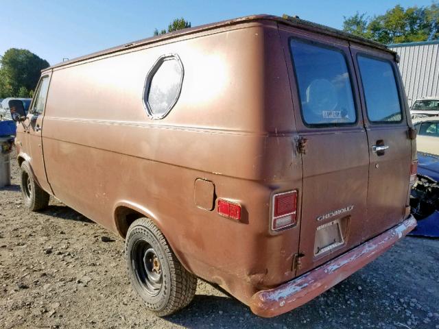 CGY2554104472 - 1975 CHEVROLET VAN BROWN photo 3