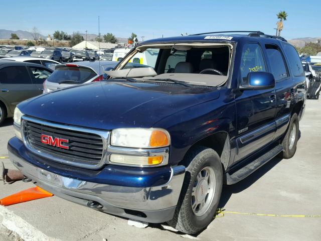 1GKEC13T92R307436 - 2002 GMC YUKON BLUE photo 2