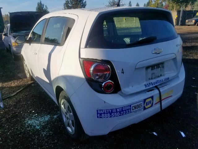 1G1JA6SG9D4121289 - 2013 CHEVROLET SONIC LS WHITE photo 3