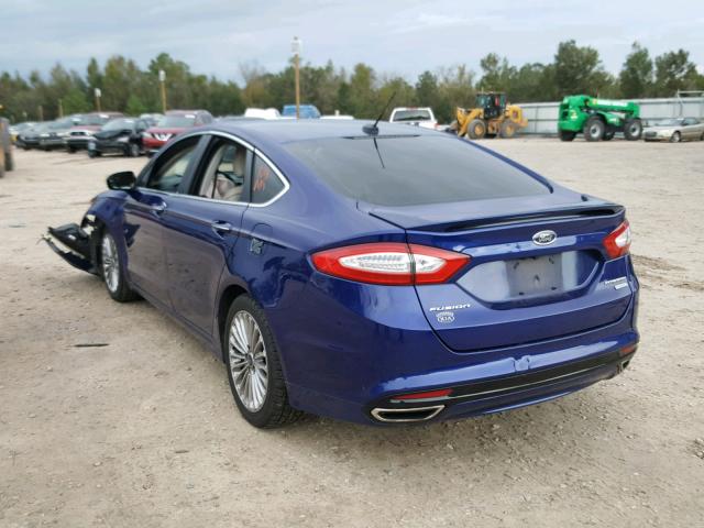 3FA6P0K99GR226622 - 2016 FORD FUSION TIT BLUE photo 3