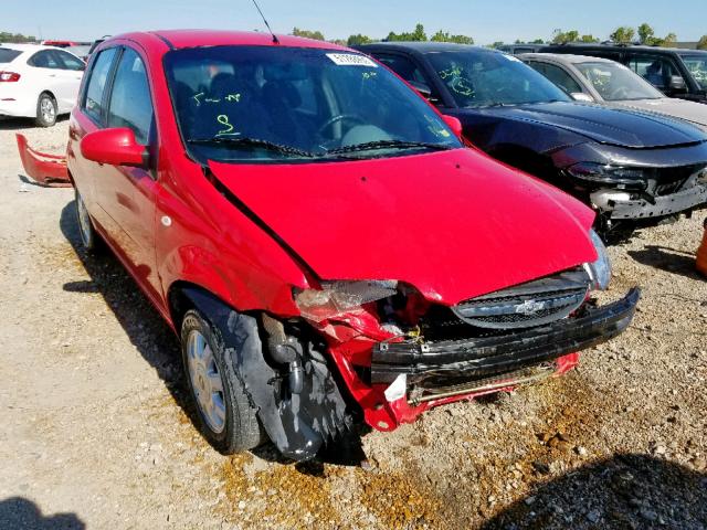 KL1TD62605B455116 - 2005 CHEVROLET AVEO BASE Қызыл фото 1