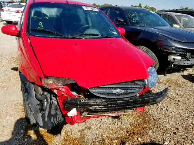 KL1TD62605B455116 - 2005 CHEVROLET AVEO BASE Қызыл фото 9