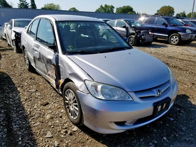 2HGES165X5H610209 - 2005 HONDA CIVIC LX SILVER photo 1