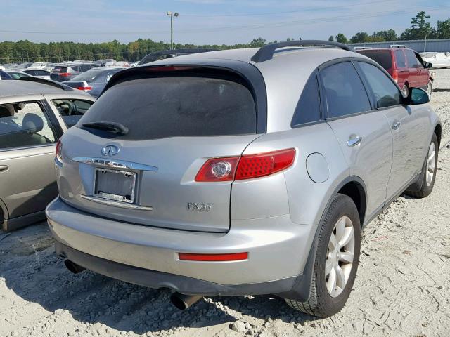 JNRAS08W84X215761 - 2004 INFINITI FX35 SILVER photo 4