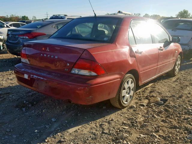 JA3AJ26E42U068862 - 2002 MITSUBISHI LANCER ES RED photo 4