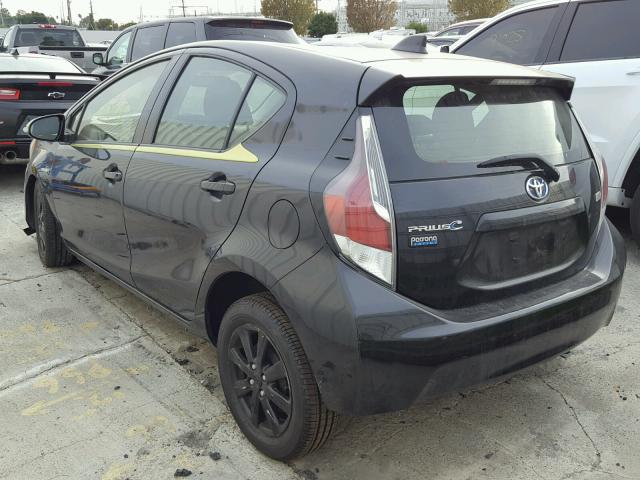 JTDKDTB35G1116918 - 2016 TOYOTA PRIUS C BLACK photo 3