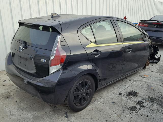 JTDKDTB35G1116918 - 2016 TOYOTA PRIUS C BLACK photo 4