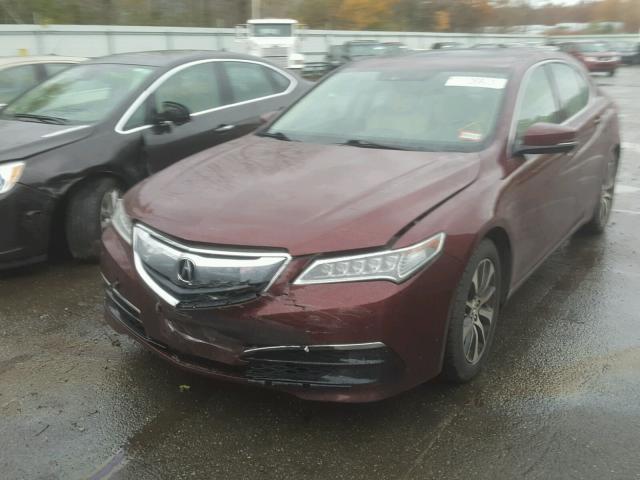 19UUB1F56FA001629 - 2015 ACURA TLX TECH BURGUNDY photo 2