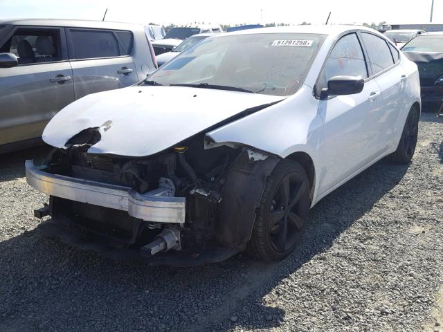 1C3CDFBB0ED803480 - 2014 DODGE DART SXT WHITE photo 2