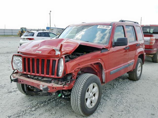 1J4PP2GK9AW170041 - 2010 JEEP LIBERTY SP RED photo 2
