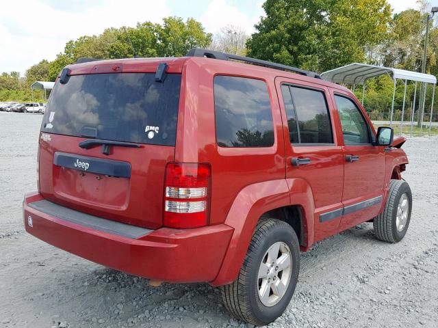 1J4PP2GK9AW170041 - 2010 JEEP LIBERTY SP RED photo 4