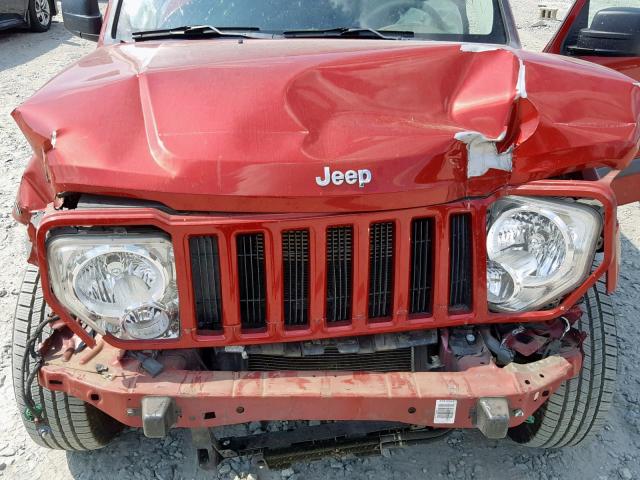 1J4PP2GK9AW170041 - 2010 JEEP LIBERTY SP RED photo 7