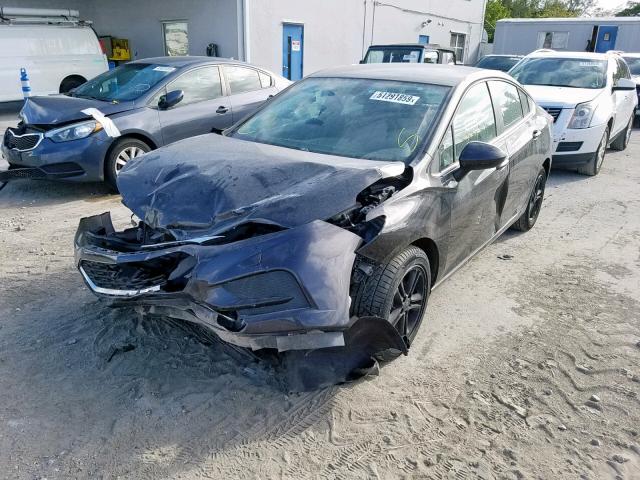 1G1BE5SMXH7176749 - 2017 CHEVROLET CRUZE LT CHARCOAL photo 2