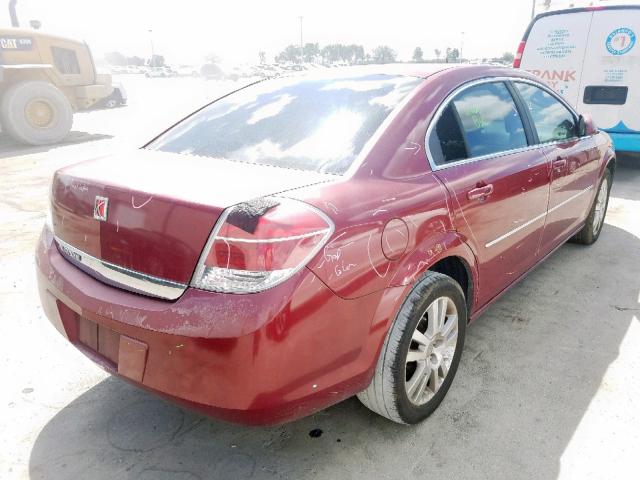 1G8ZS57N67F264387 - 2007 SATURN AURA XE BURGUNDY photo 4