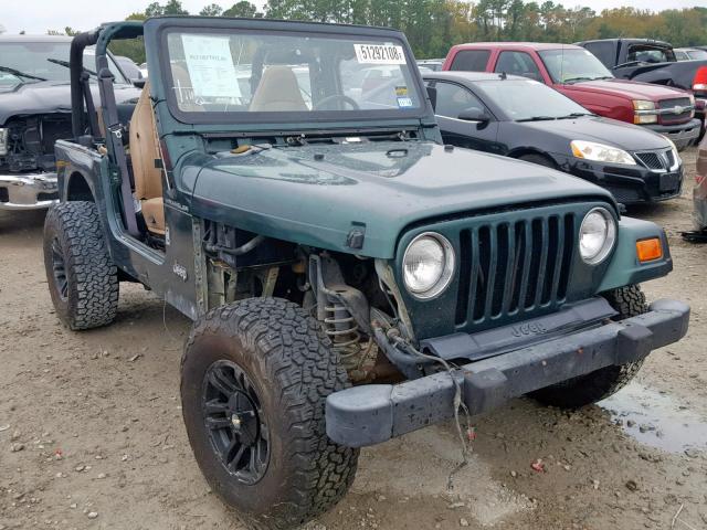 1J4FA29P91P369431 - 2001 JEEP WRANGLER / GREEN photo 1