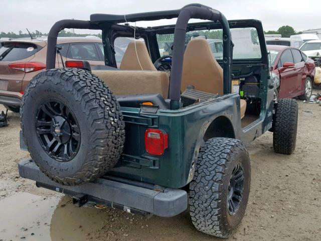 1J4FA29P91P369431 - 2001 JEEP WRANGLER / GREEN photo 4