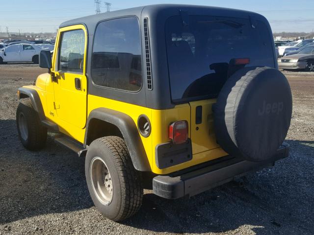 1J4FA49S51P370429 - 2001 JEEP WRANGLER / YELLOW photo 3