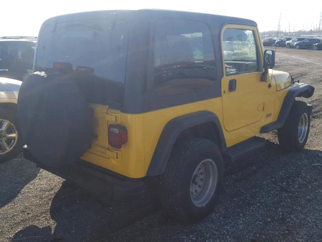 1J4FA49S51P370429 - 2001 JEEP WRANGLER / YELLOW photo 4