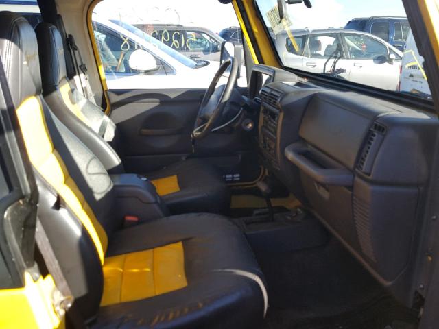 1J4FA49S51P370429 - 2001 JEEP WRANGLER / YELLOW photo 5