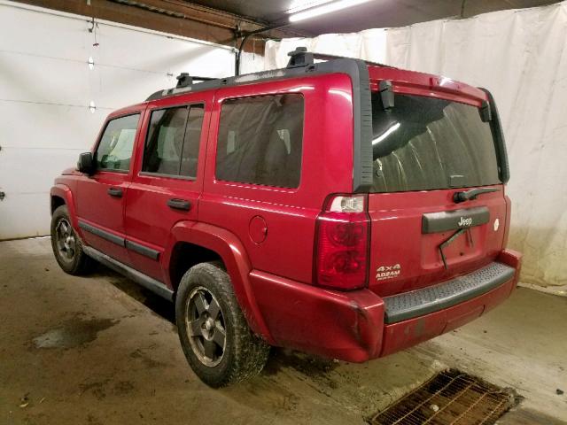 1J8HG48K16C208884 - 2006 JEEP COMMANDER ბურგუნდია ფოტო 3