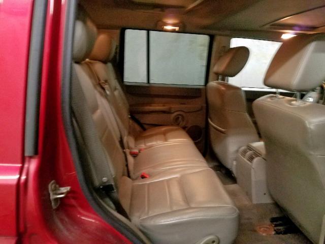 1J8HG48K16C208884 - 2006 JEEP COMMANDER ბურგუნდია ფოტო 6