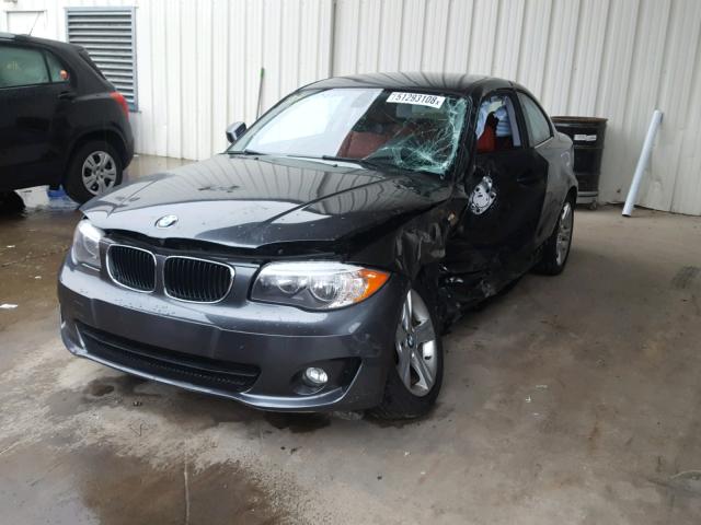 WBAUP9C59DVF46796 - 2013 BMW 128 I GRAY photo 2