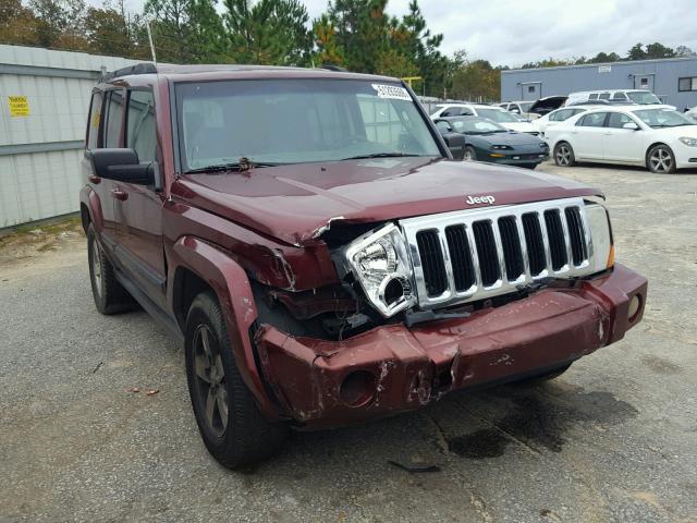 1J8HH48KX7C547402 - 2007 JEEP COMMANDER BURGUNDY photo 1
