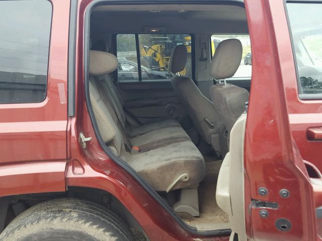 1J8HH48KX7C547402 - 2007 JEEP COMMANDER BURGUNDY photo 6