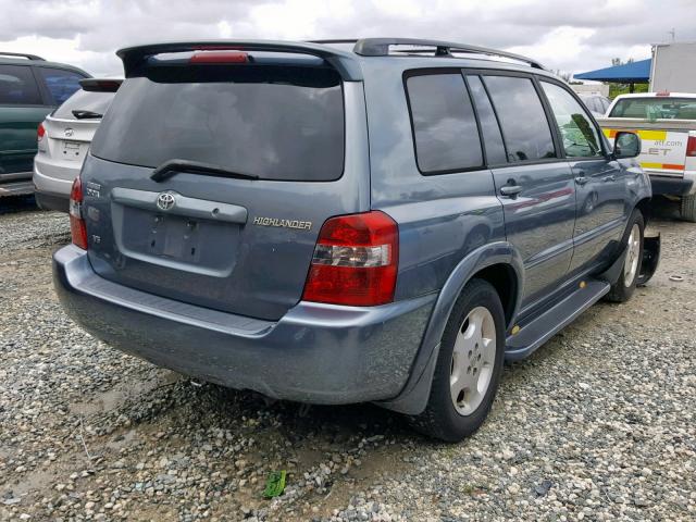 JTEDP21A850057260 - 2005 TOYOTA HIGHLANDER GRAY photo 4