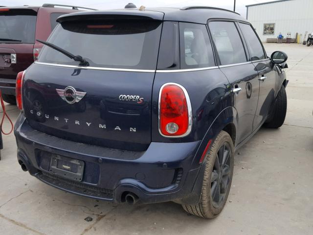 WMWZC3C50DWP24603 - 2013 MINI COOPER S C BLUE photo 4