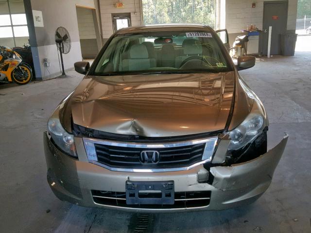 1HGCP26499A080566 - 2009 HONDA ACCORD LXP GOLD photo 9