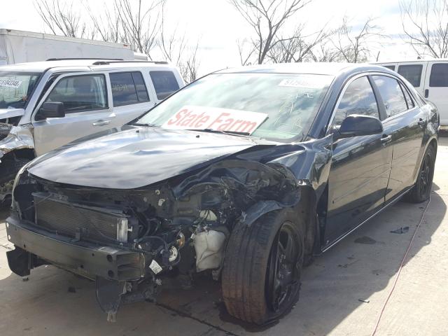 1G1ZH57B494209678 - 2009 CHEVROLET MALIBU 1LT BLACK photo 2