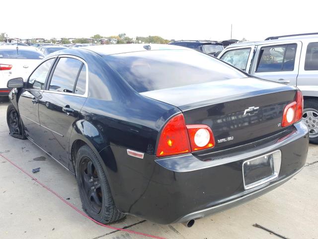 1G1ZH57B494209678 - 2009 CHEVROLET MALIBU 1LT BLACK photo 3