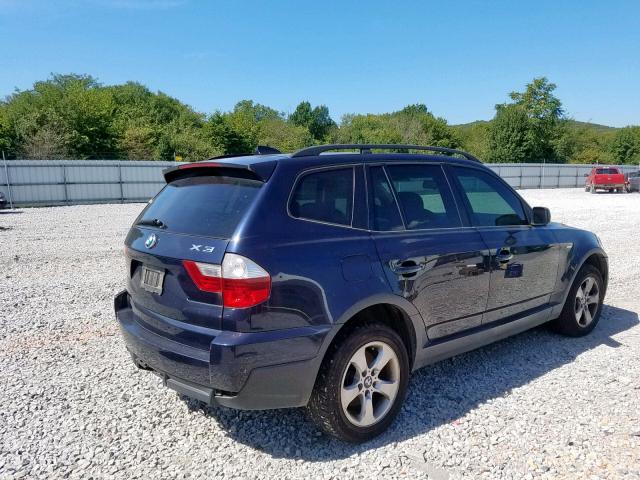 WBXPC93417WF05356 - 2007 BMW X3 3.0SI BLACK photo 4