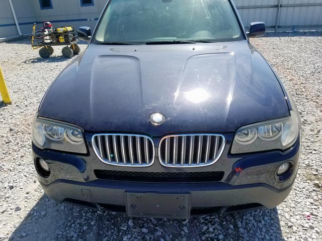 WBXPC93417WF05356 - 2007 BMW X3 3.0SI BLACK photo 9