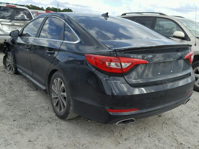 5NPE34AF5FH102350 - 2015 HYUNDAI SONATA SPO BLACK photo 3