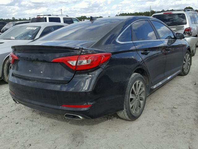 5NPE34AF5FH102350 - 2015 HYUNDAI SONATA SPO BLACK photo 4