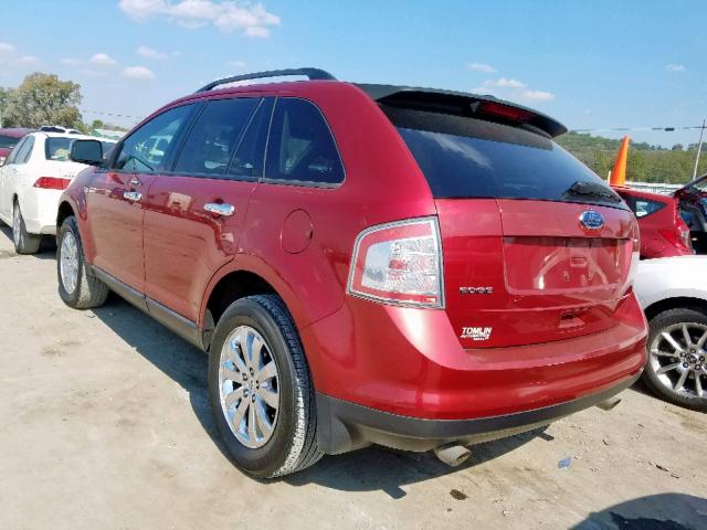 2FMDK36C28BA06824 - 2008 FORD EDGE SE MAROON photo 3