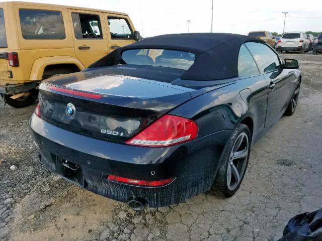 WBAEB53559C224118 - 2009 BMW 650 I BLACK photo 4