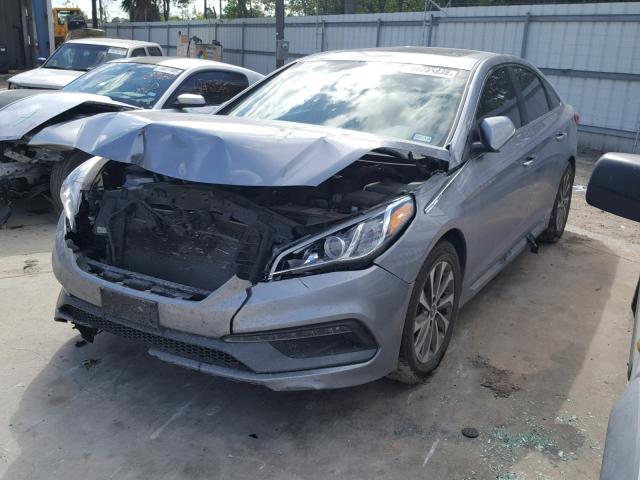 5NPE34AF4GH400230 - 2016 HYUNDAI SONATA SPO GRAY photo 2