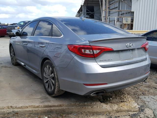 5NPE34AF4GH400230 - 2016 HYUNDAI SONATA SPO GRAY photo 3