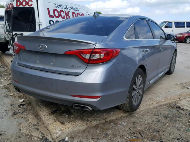 5NPE34AF4GH400230 - 2016 HYUNDAI SONATA SPO GRAY photo 4