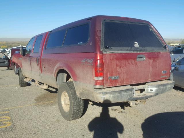 1FTSW31S12EB64694 - 2002 FORD F350 SRW S MAROON photo 3